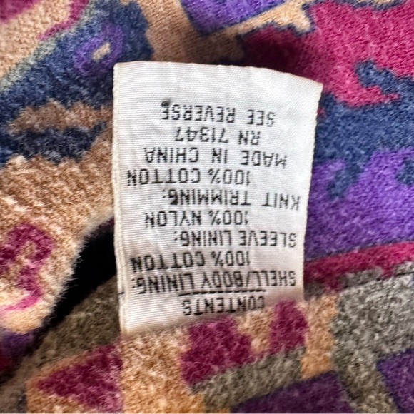 Vintage 80s/90s Gitano Acid Wash Denim Jacket – Southwestern Lining (Size M) - Picture 6 of 6